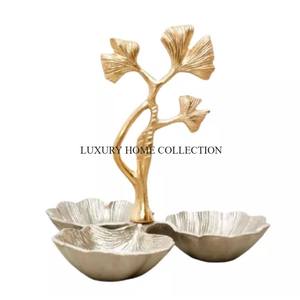 Beautifully Detailed Antique-style Metal <b>Serving</b> <b>Bowls</b> with Unconventional Artistic Shapes for Statement Decor Pieces - Product Image 5