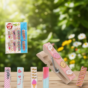 <b>Magnetic</b> Spring Clips 8-Pack Multipurpose Wooden <b>Sheet</b> Clamps by PIN up Assorted 42837 - Product Image 3