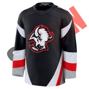 Jersey de Hockey Profesional Personalizado Sublimado Premium de Sibrin para el Equipo de Buffalo de EE. UU. |   Secado Rápido 100% Poliéster |   Ropa de Hockey sobre Hielo de EE. UU. - Product Image 2