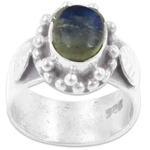 Art Palace 925 <b>Silver</b> Fashion <b>Toe</b> <b>Ring</b> for Women with Labradorite Gemstone Jewelry - Product Image 1