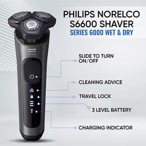 Afeitadora Eléctrica Recargable para Hombre, Uso en Seco y Húmedo, con Recortador Extraíble, Estuche de Viaje, Impermeable IPX7, Inalámbrica, Mini Afeitadora para Rostro - Product Image 4