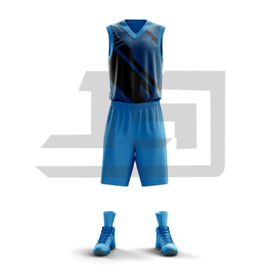 Ensemble de maillots et shorts imprimés pour équipes de basketball professionnelles – Idéal pour l'entraînement, les ligues, les tournois et les matchs de championnat – 100 % polyester - Product Image 1