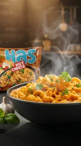 HAS Instant Hot Cheese Noodles 120g Creamy Sauce Spicy Flavor - Product Image 2