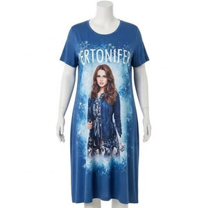 ชุดลำลองไซส์ใหญ่ ผ้าโพลีเอสเตอร์ พิมพ์ลายด้วยความร้อน ระบายอากาศได้ดี สวมใส่สบาย เหมาะสำหรับใส่ในชีวิตประจำวัน เสื้อผ้าผู้หญิง ขายส่งจากโรงงาน รับผลิตแบบ OEM - Product Image 1