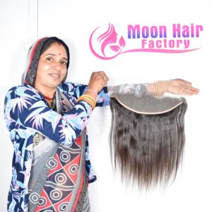 Fournisseur d'Inde, prix de gros, liste de produits capillaires, extensions de cheveux lisses de qualité supérieure, frontales, indiennes, Remy, à vendre - Product Image 3