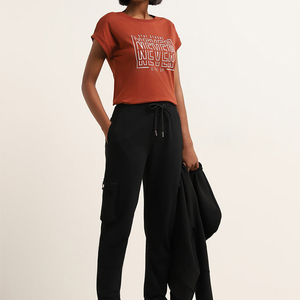 Camiseta Casual de Manga Corta para Mujer 2026, 100% Algodón, Cuello Redondo, Transpirable, Diseño Estampado, Todas las Tallas Disponibles - Product Image 5