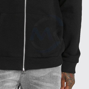 Sudaderas con capucha con cremallera para hombre de algodón 100% al mejor precio, teñidas con patrón sólido de buena calidad para uso en invierno - Product Image 3