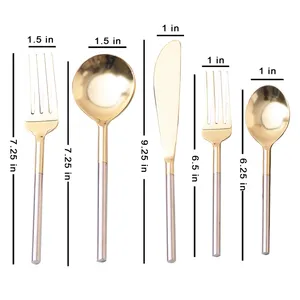 Kitchen Top Decorative Stainless Steel Metal Cutlery <b>Set</b> Manufacturer And Exporter New Design Metal <b>Flatware</b> <b>Set</b> Manufacturer - Product Image 6