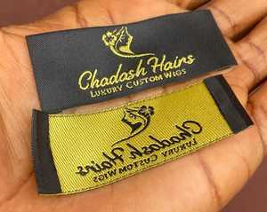 ป้ายผ้าทอมือติดเสื้อพร้อมโลโก้ขนาด2x5ซม. พับได้ตรงกลางพับได้สำหรับ100 - Product Image 4