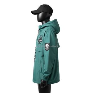 Veste coupe-vent en polyester pour femme, finition turquoise, avec logo brodé personnalisé, veste pour femme - Product Image 3
