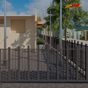 Paneles de valla de hierro forjado resistentes a la intemperie, vallas metálicas para exteriores para jardines, villas y recintos agrícolas - Product Image 5