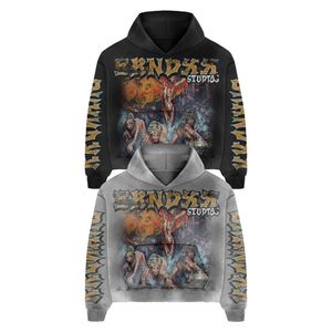 Top Design 2026 Winter Personalizar en su demanda Sudaderas con capucha con efecto de lavado ácido Serigrafía de alta calidad Todo - Product Image 1