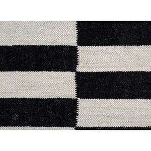 พรมขนสัตว์ทอลายเรียบสีเทาและสีดำลายทางแบบนามธรรมสำหรับห้องโถง พรมปูพื้นทรงสี่เหลี่ยมผืนผ้าสำหรับใช้ในบ้าน-รุ่น Dwrm-176 - Product Image 3