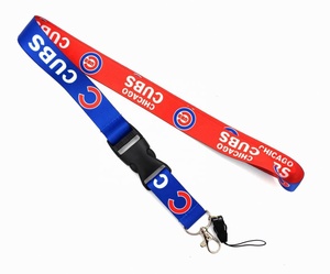 High Quality Custom Logo Lanyard Baseball League Club Buckle Long Work ID Keychain Mobile Phone Lanyard