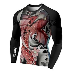 Wholesale Sublimation Printed Rash Guard Seamless Athletic <b>Swim</b> <b>Shirt</b> for Surfing & Gym - Product Image 2