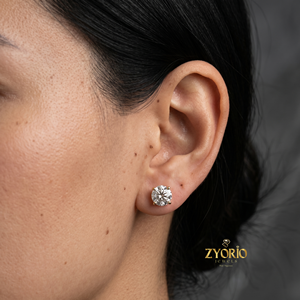 Zyorio Jewels, Joyería Fina de Oro de 14K, Certificado IGI, Diamante Cultivado en Laboratorio de 1CT D VVS2, Pendientes de Lujo Unisex, Venta al Por Mayor - Product Image 3