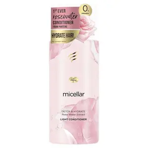 Pantenes Conditioner Micellar Detox & Hydrate Rose Water Extract Light 300ml x12 bottles, Wholesale Conditioner, Made in Vietnam