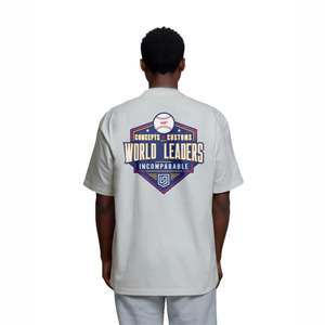 Camiseta extragrande de algodón de primera calidad gris GSM 200 | Camiseta gráfica con estampado DTF | Moda de calle americana | Ropa informal urbana - Product Image 3