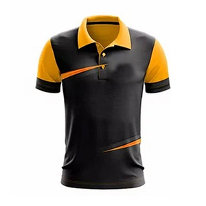 Polo unisexe en spandex/coton imprimé, uniforme de cricket personnalisé avec t-shirt, grande taille, séchage rapide, ensembles de cricket et de golf en gros - Product Image 4