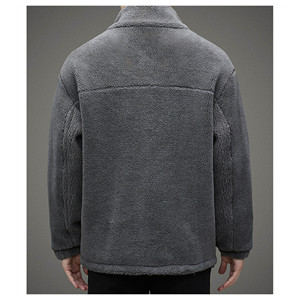 Chaqueta de Invierno Personalizada con Logotipo, Dobladillo Ajustable, Chaqueta Sherpa con Bolsillos con Cremallera para Hombre - Product Image 3