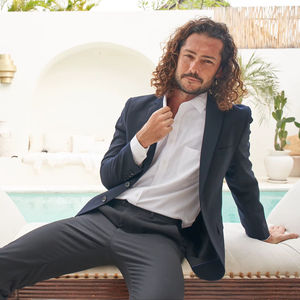 Poncho de Punto Grueso Ajustado para Hombre BEAM Premium, 2 Botones, Impermeable, de Secado Rápido, Transpirable, Ecológico, Mezcla de Rayón y Poliéster - Product Image 6