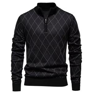 Soft Cotton <b>Sweater</b> - Cozy Pullover for Men Women, Perfect for All Seasons Fashion <b>Cable</b> <b>Knit</b> Half Zipper Pullover <b>Knit</b> <b>Sweaters</b> - Product Image 5