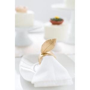 Porte-serviettes feuille de gingko en or de luxe serviette en métal réglable/anneaux de tissu pour les événements de mariage et les fêtes prix de gros - Product Image 5