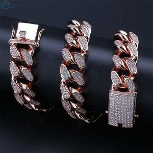 สร้อยคอสไตล์ฮิปฮอปสำหรับผู้ชาย22มม. ประดับเพชรสำหรับปลูกแบบโซ่ทรงลูกบาศก์ - Product Image 4