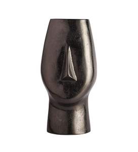 Vase à fleurs en aluminium moulé fantaisie fait à la main, forme de visage, finition brute brun, meilleure qualité, décoration de table à domicile, vase en métal - Product Image 1