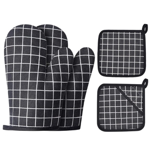 Porte-casseroles de Noël Mini mitaine de four en toile résistante à la chaleur et ensemble de porte-casseroles avec boucle de suspension pour la cuisson des vacances et l'utilisation au micro-ondes - Product Image 2