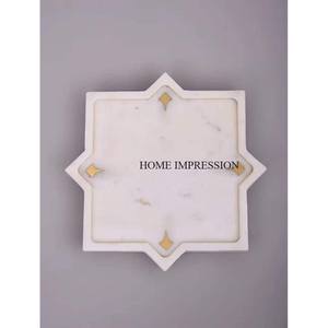 ถาดเสิร์ฟอาหารทรงสี่เหลี่ยมผืนผ้าสีเงินแบบกำหนดเองได้ทำด้วยมือถาดเสิร์ฟอาหารแบบไม่เป็นพิษทันสมัย - Product Image 1