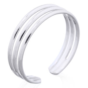 แหวนนิ้วเท้าเงินแท้ 925 ดีไซน์เก๋ 3 ชั้น เครื่องประดับที่มีสไตล์และไม่เหมือนใคร - Product Image 1