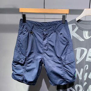 Pantalones Cortos Unisex con Bolsillos Cargo, Diseño Sólido, 100% Nailon y Algodón, Estampado Digital Informal, Multibolsillos, Multicolor, Tendencia - Product Image 2