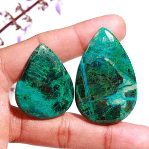 จี้คริสโคลาธรรมชาติ DHORGEMS รูปทรงคาโบชองสีเขียว อัญมณีทำมือสำหรับทำเครื่องประดับ อัญมณีหลวมจำนวนมากจากราชสถาน - Product Image 4