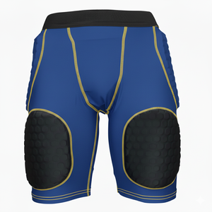 Maroon High Elastic Padded Compression Girdle Shorts for <b>Football</b> Training Goalkeeper Protection Underwear - Product Image 5