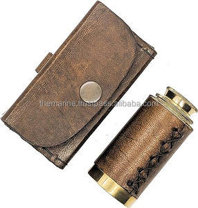 Télescope à main réglable en laiton antique de 6 pouces avec étui en cuir de pirate, outil de navigation portable pour les aventures en plein air - Product Image 4
