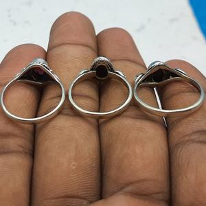 Anillo sólida de plata 925 para mujer, piedra preciosa de ojo de tigre hecha a mano, incrustaciones de ajuste de bisel de ónix de diamante para fiestas de aniversario de boda - Product Image 4