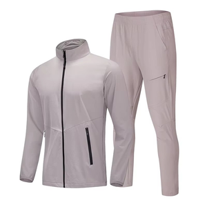 Nueva moda para hombre, ropa informal, ropa de gimnasio, chándal polar con cremallera, Sudadera con capucha, raya lateral para deportes de invierno, chándal - Product Image 5