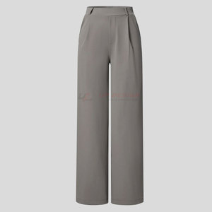 Pantalon décontracté pour femme, style unique, fabriqué en usine, de haute qualité, taille mi-haute, coupe régulière, taille élastique, jambe large, pantalon d'hiver - Product Image 2