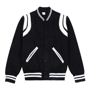 OEM personalizado Unisex Varsity chaqueta de béisbol con soporte de cuello de estilo casual de diseño para el invierno CollegeBaseballjacket para los hombres - Product Image 1