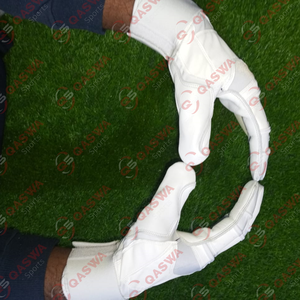 Dernière conception de gants de frappe de baseball en cuir de vachette de couleur blanche à manchette longue au prix d'usine - Product Image 3