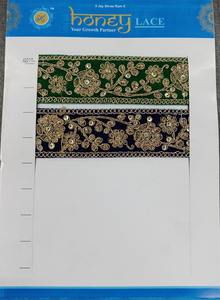 Garniture en dentelle brodée florale 3D colorée vibrante Design complexe pour la mode de mariage et la décoration intérieure Tissu en tulle - Product Image 5