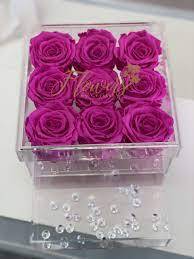 Rosas eternas preservadas en una caja acrílica de lujo con cajón: Arreglo floral atemporal para una belleza y elegancia duraderas - Product Image 2
