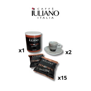 Coffret cadeau de grains de café Caffe Iuliano avec tasses et dosettes pour les amateurs d'espresso - Product Image 2