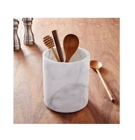 Porte-couverts en marbre naturel antique, élégant et 100 % naturel, fait main, artisanat