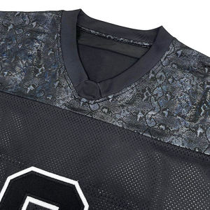 2025 hommes personnalisé Vintage surdimensionné Boxy Jersey unisexe Football américain Streetwear maille T-Shirt pour unisexe - Product Image 3