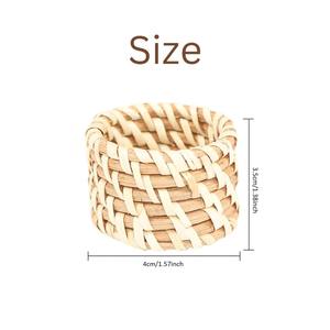 Porte-serviettes en rotin simple pour une décoration élégante de table à manger, cuisine et usage quotidien élégant, fabriqué à la main en Inde - Product Image 3