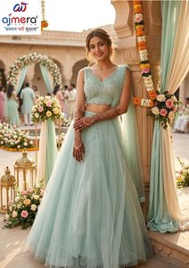 Ajmera Women Modern Stylish Bridal Reception Gown Natural Elegant Sleeveless Long Party Wear Embroidery Traditional Outfit - Product Image 2