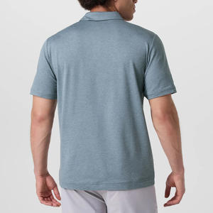 Ventes en gros de chemises de golf en coton 100% tricoté avec logo personnalisé, respirantes, à séchage rapide, avec poche brodée, pour hommes, athlétiques - Product Image 2