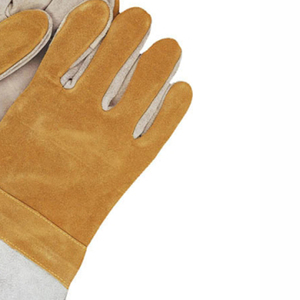 ถุงมือบาร์บีคิวหนังวัวแยกทนความร้อนถุงมือบาร์บีคิวโพลีเอสเตอร์ออกแบบได้ตามต้องการ - Product Image 4